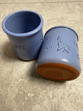La Fermiere Alex Alpert New York City Terra Cotta Yogurt Cups Pots Set of 2